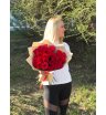 Букет из 25 красных роз «Влюблённый взгляд» 1