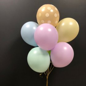 Сет разноцветных, нежных шаров от интернет-магазина «Люблю цветы» в 