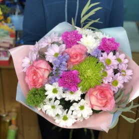 Сборный букет «Нежные моменты» от интернет-магазина «Люблю цветы» в Красноярске