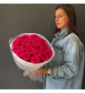 Букет из 25 розовых роз «Шарм» 1