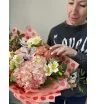 Букет с гортензией «Оранжевое лето» 3