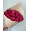 Букет из ярко розовой розы «Экокулек гоча» 2