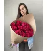 Букет из ярко розовой розы «Экокулек гоча» 3