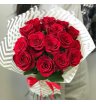 Букет из 15 красных роз «Страстный поцелуй»