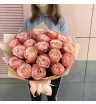 Букет из роз «Персиковые облака»