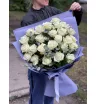 25 белых роз «Белая вуаль»
