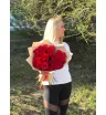 Букет из 25 красных роз «Влюблённый взгляд» 1