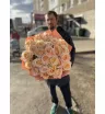 Букет из 25 персиковых роз «Трепетная любовь» 2