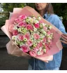 Букет из роз и эустом  «Трепетная любовь» 1