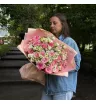 Букет из роз и эустом  «Трепетная любовь» 2