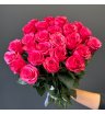Букет из 25 ярко розовых роз «Яркая фуксия» 2