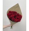 Букет красных роз «Экокулек красный бархат» 1