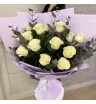 Букет из 15 белых роз «Сияние чистого разума»