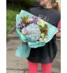 Букет с гортензией «Несгораемая страсть»