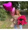 Комбо « Шарики с розами и игрушка»