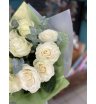 Белые розы «Роскошный вечер» 3