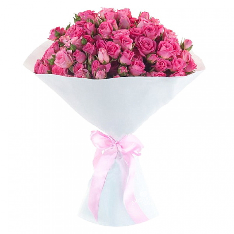 Букет розовых роз &laquo;Красота бриллиантов&raquo;
