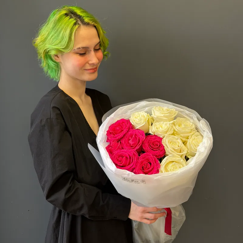 Букет роз &laquo;Малиновый щербет&raquo;